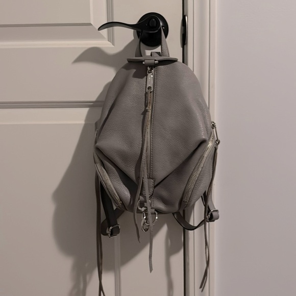 Rebecca Minkoff Mini Julian Backpackk Grey - Picture 2 of 5
